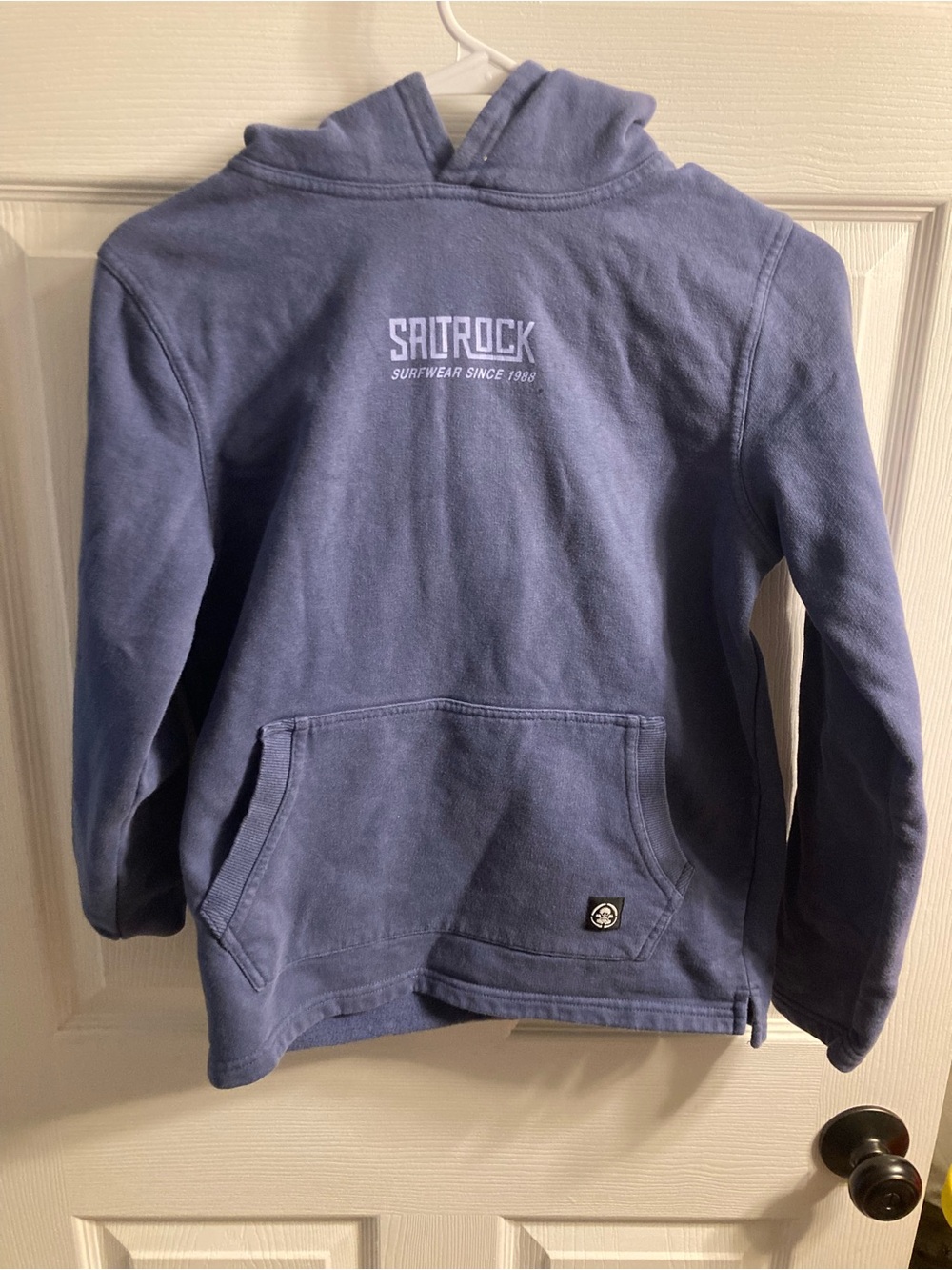 Kids' Pullover Hoodie in Washed Blue